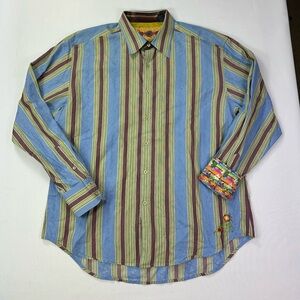 Robert Graham striped button up shirt size 2XL